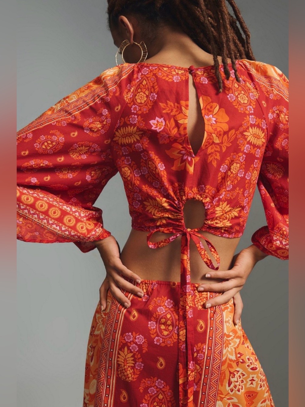 FARM Rio Combuco Floral Cut-Out Maxi Dress Small
